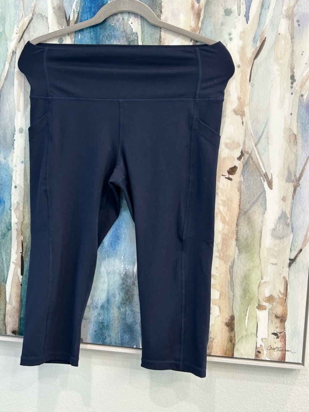 32 Degrees Navy Performance Capri Leggings